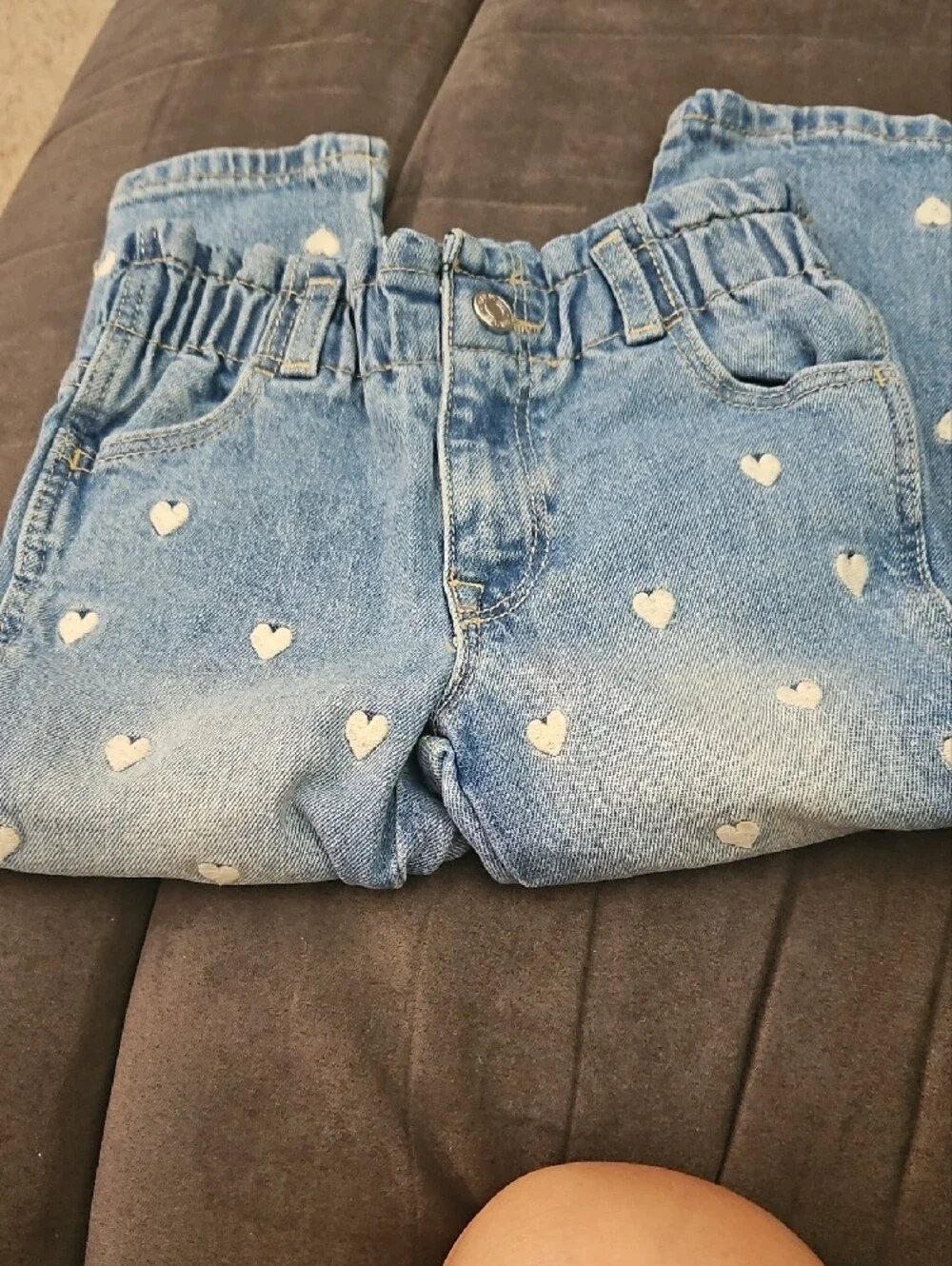 GAP Light Blue Skinny Jeans with Heart Accents